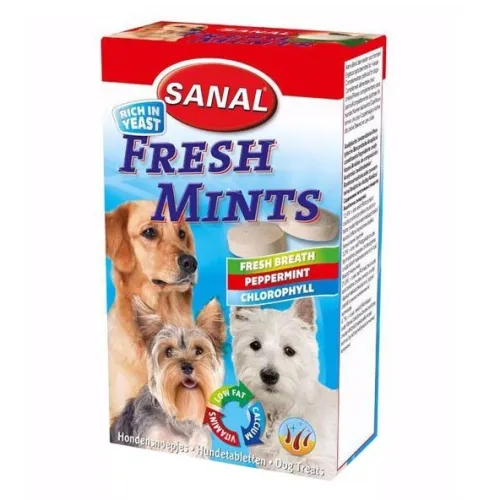 قرص مخمر سگ سانال با طعم نعنا ، چای سبز، رزماری و کلروفیل